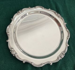 Vintage Gorham Silver Tray 12” Across.  Stored 40 Years In Buffums Bag