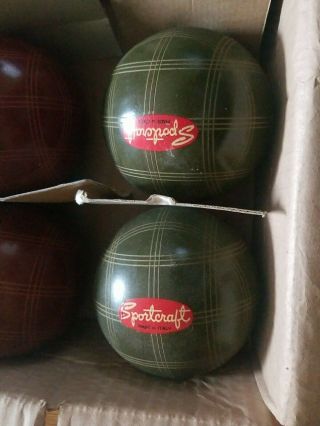 Vintage Bocce Ball set lawn bowling game Made in Italy with the Pellini Ball 3