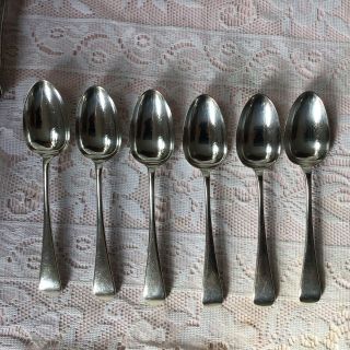 Antique James Dixon & Sons Six A1 Quality Silver Plate Dessert Spoons