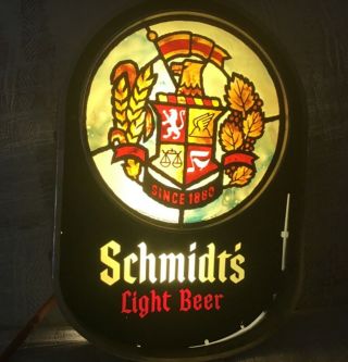 Vintage Schmidt’s Lite Beer Lighted Bar Sign