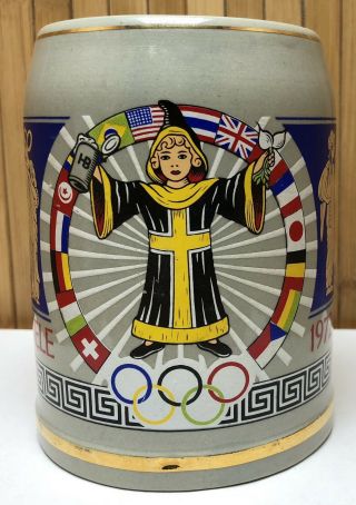 1972 Munich Germany Summer Olympics Beer Stein Mug Munchen 0.  3l Pottery Ceramic