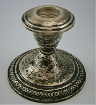 Sterling Silver Candle Holder With Weighted Base From The Early 1900 