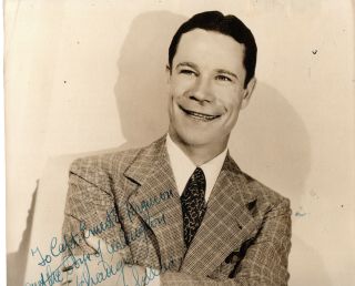 American Actor - Comedian Joe E.  Brown,  Signed Vintage Studio Photo.  11x14