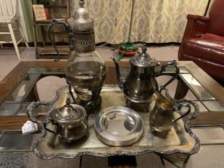 13 Pc Vintage Silverplate Tea/coffee Set - Wm.  A.  Rogers By Oneida Silversmiths