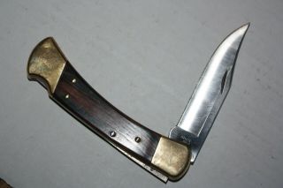 2001 Buck 110 Pocket Knife W/ Case - Single Blade - Made In Usa - 4” Blade/5” Handle
