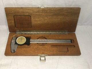 Vintage Brown & Sharpe Dial Calipers 599 - 579 - 12 Shockproof 0.  02mm Box Swiss Made