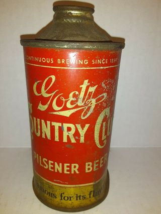 Vintage Goetz Country Club Beer Cone Top Can 12 Fl.  Oz.