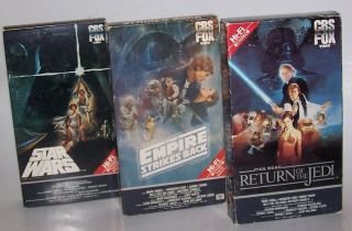 Vintage Star Wars Trilogy VHS Red Label CBS Fox Video Cassettes 2