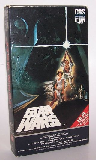 Vintage Star Wars Trilogy VHS Red Label CBS Fox Video Cassettes 3