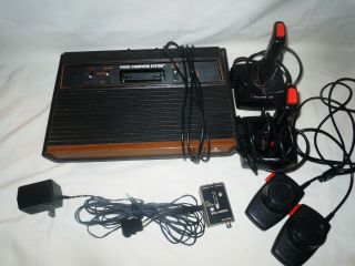 Vtg Atari 2600 Console Bundle 2 Controllers/paddles/cord 4 Switch Wood Grain