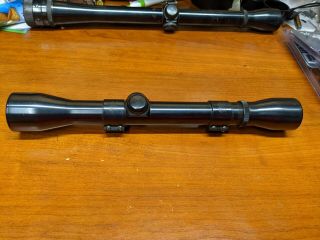 Vintage Weaver K - 4 60c 4x Rifle Scope W/ Thin Crosshair Reticle El Paso Tx Rings