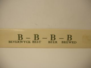 Vintage BBBB beverwyck Best beer Brewed foam scraper albany york ny 2