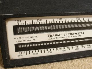 Vintage James Biddle FRAHM TACHOMETER Type T - 7 1000 - 6000 rpm USA 3