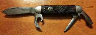 Vintage Imperial Boy Scout Folding Pocket Knife - 4 Blades/tools
