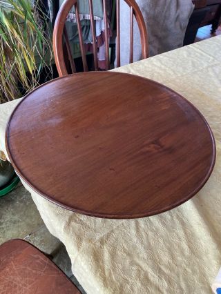 Vintage Wood Rotating Wooden Table Top 20” Lazy Susan Maybe Mid - Century
