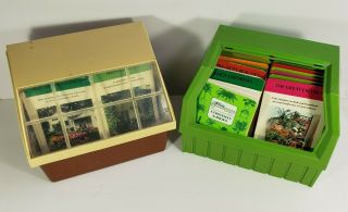 Vtg 1978 The Greenhouse Guide To Indoor Outdoor Gardening Plant Card File Boxes