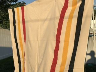 VTG USA Warmbilt Lifetime Blankets Virgin Wool 3 Stripe Blanket 64X84 Duluth Mn 2