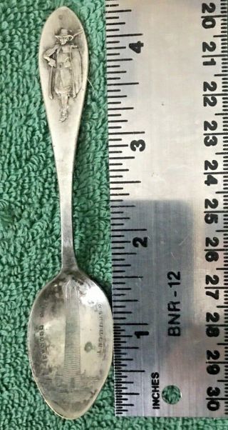 Antique Bunker Hill Monument Boston Massachusetts Sterling Silver Spoon Colonial