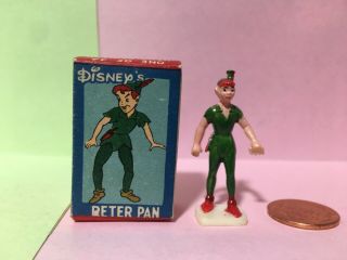 Marx Disneykins Peter Pan Plastic Figure W/ Box Miniature Disney Character