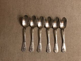 Vintage Silver Plate Coffee Spoons,  Set Of Six