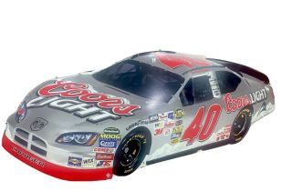 Coors Light Tin Sign Nascar 40 Sterling Marlin Reflective Paint Silver 2004