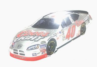 Coors Light Tin Sign NASCAR 40 Sterling Marlin Reflective Paint Silver 2004 2