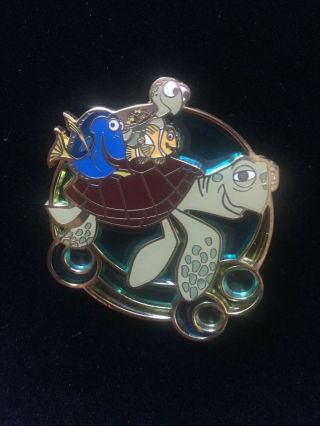 Disney Finding Nemo - Dory,  Squirt,  Marlin & Crush Turtle Ride Pin