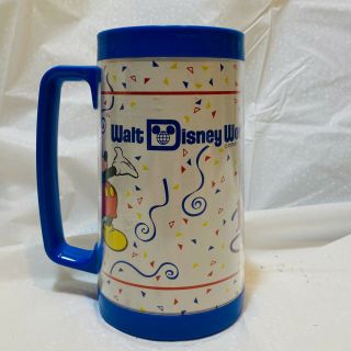 1986 Walt Disney World Florida 15th Anniversary Plastic Insulated Thermal Mug