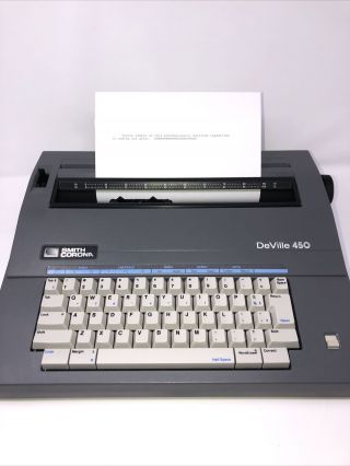 Vintage Smith Corona Deville 450 Electric Correcting Typewriter.