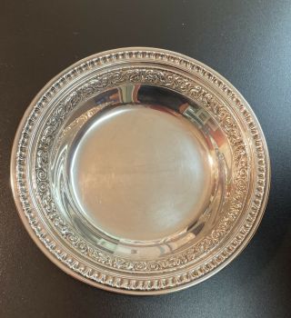 Reed & Barton 1201 Silverplate Nut - Candy Dish Bowl: Ring Of Scrolls| 6 1/2”