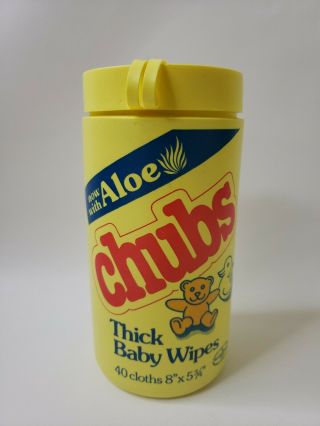 Vintage Aloe Chubs Thick Baby Wipes Diaper Baby Cylinder Shape
