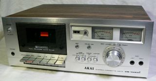 Vintage Akai Cs - 702d Ii Stereo Cassette Deck Player Recorder Japan Faux Wood