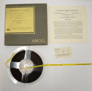 Angel St - 1007 Waldteufel Henry Krips 7.  5 Ips 2 - Track Reel To Reel Tape Vintage
