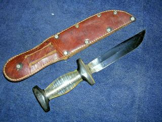 Unusual Vintage WWII Era Theater Made Fighting or GP Knife One Of A Kind 2