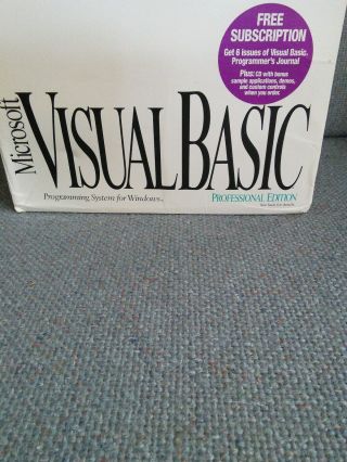 Vtg Microsoft Visual Basic 3.  0 PROFESSIONAL Edition PC Software 2