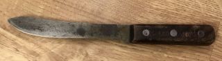 Antique Old Green River Carbon Steel Trade Knife Wood Handle