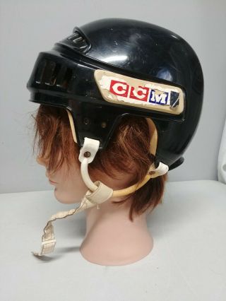 Vintage Black Ccm Ht2 With Foam Bumpers Pro - Standard Hockey Helmet