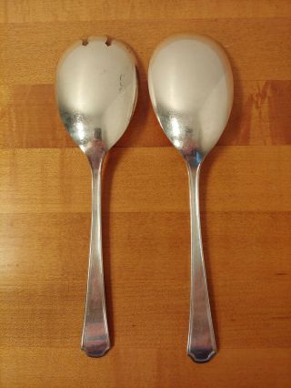 WM A ROGERS AA 1929 BERKELEY Silverplate SALAD SERVING Fork & Spoon 2