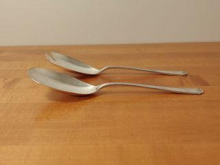 WM A ROGERS AA 1929 BERKELEY Silverplate SALAD SERVING Fork & Spoon 3