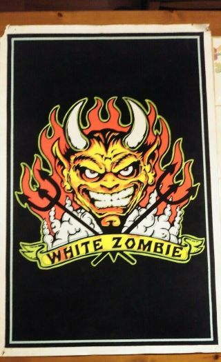 Vintage 1994 White Zombie Black Light Poster