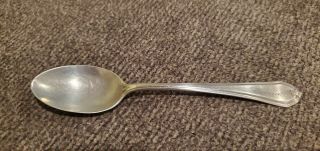 Antique Sterling Silver Spoon Inscribed Leona 1914