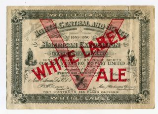 Old White Label Ale Beer Label Cosgrave 