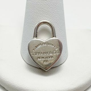 Vintage Tiffany&co Sterling Silver Lock Charm Pendant (8996)