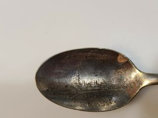 (rare) Vintage Battleship Oregon Souvenir Spoon,  Marked Us Sterling,
