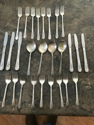 Misc.  Avalon Cabin Silverplate Forks Soup Spoons Knives By Wm.  Rogers Mfg