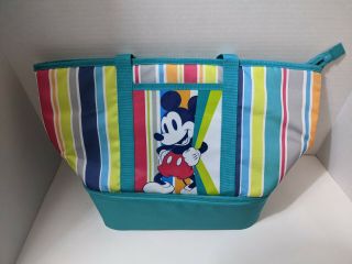 Disney Store Mickey Mouse Insulated Ziptote Cooler Beach Bag Pre Owned