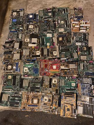 45 Pounds 36 Boards Of Vintage Mixed Mother Boards For Scrap Gold Recovery