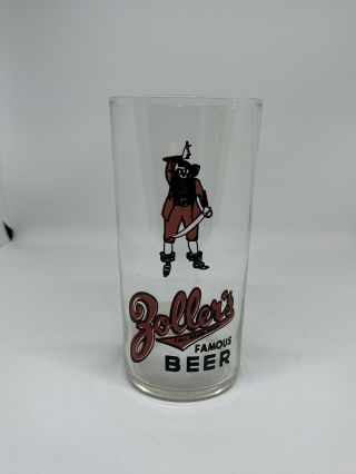 Davenport,  Iowa 1940’s Zollers Famous Beer Tavern Glass Brewery Advertising