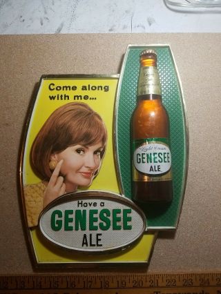 Genesee Genny Cream Ale Plastic Beer Bar Man Cave Sign