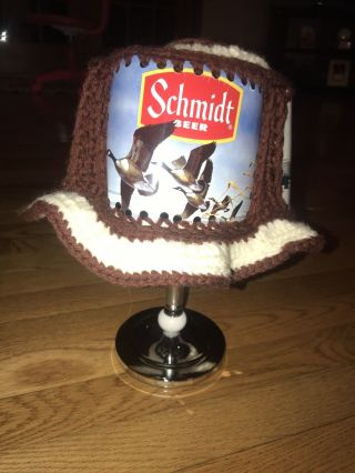 Vintage Handmade Hat Crochet Beer Can Schmidt Beer